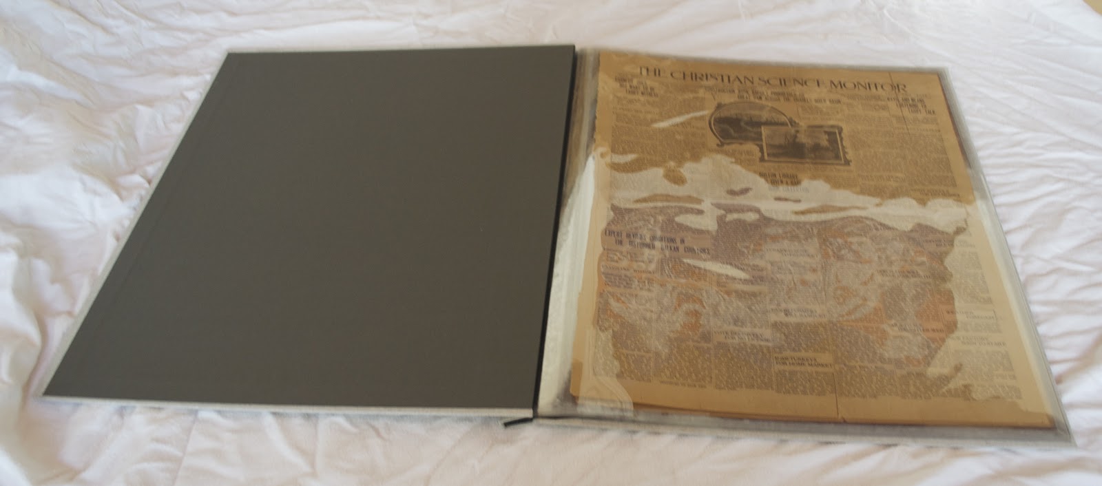 Single Flexible Repairing and binding an old newspaper