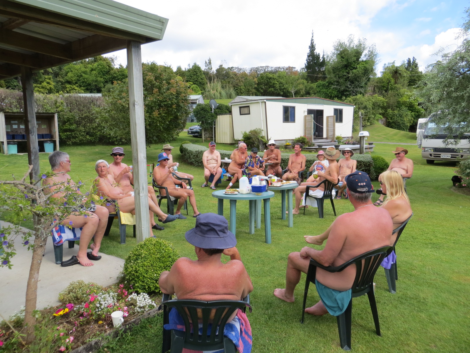 What a great turnout for the NZ Naturists/BOP Naturists combined event at K...