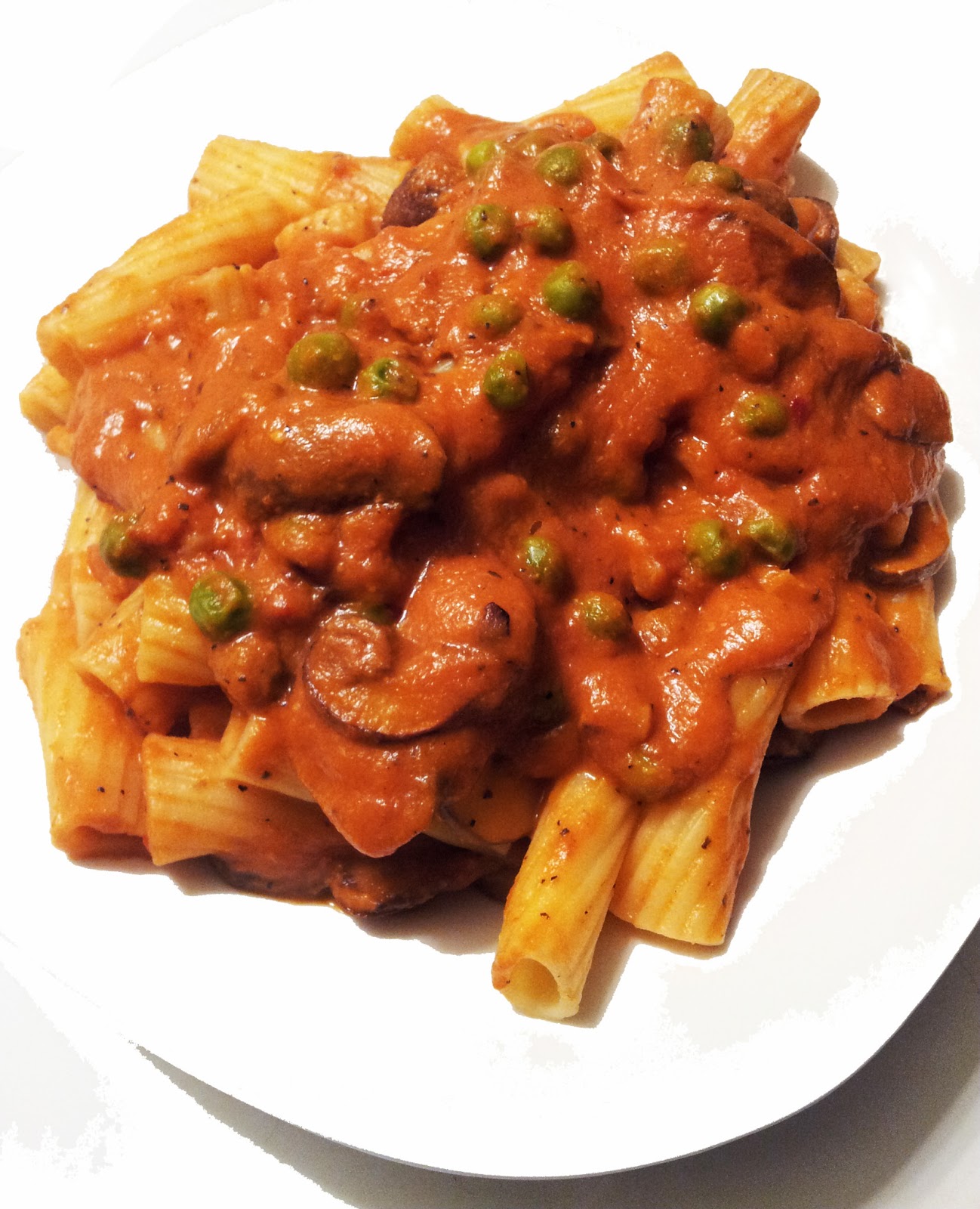 A Profound Hatred of Meat Spicy Mushroom Rigatoni with Cauliflower Alfredo