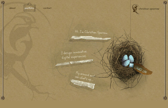 website using highly unusual navigation