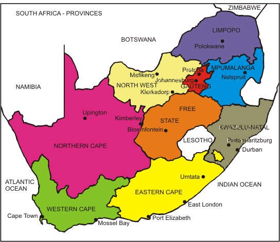South Africa Map Provinces Pictures | Map of South Africa Pictures