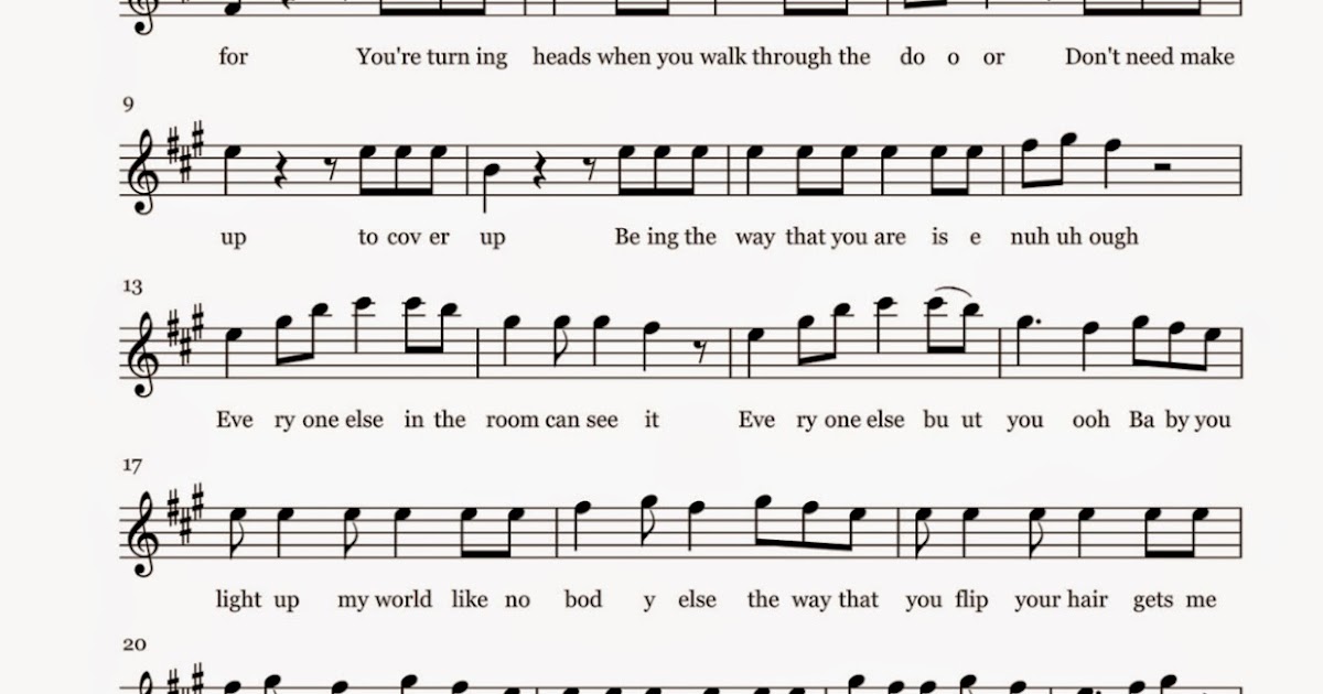 What makes you beautiful flute sheet music free