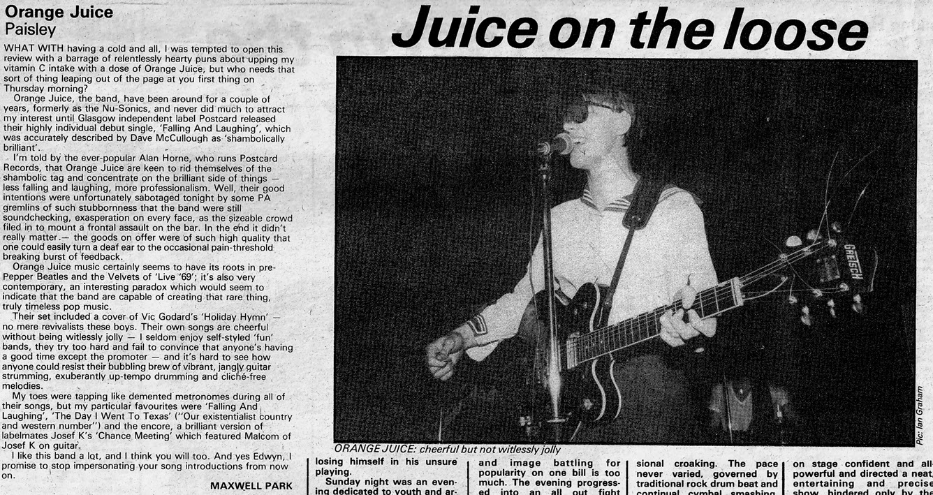 sound of young scotland Juice on the loose in Paisley.