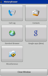 HistoryEraser Android Application