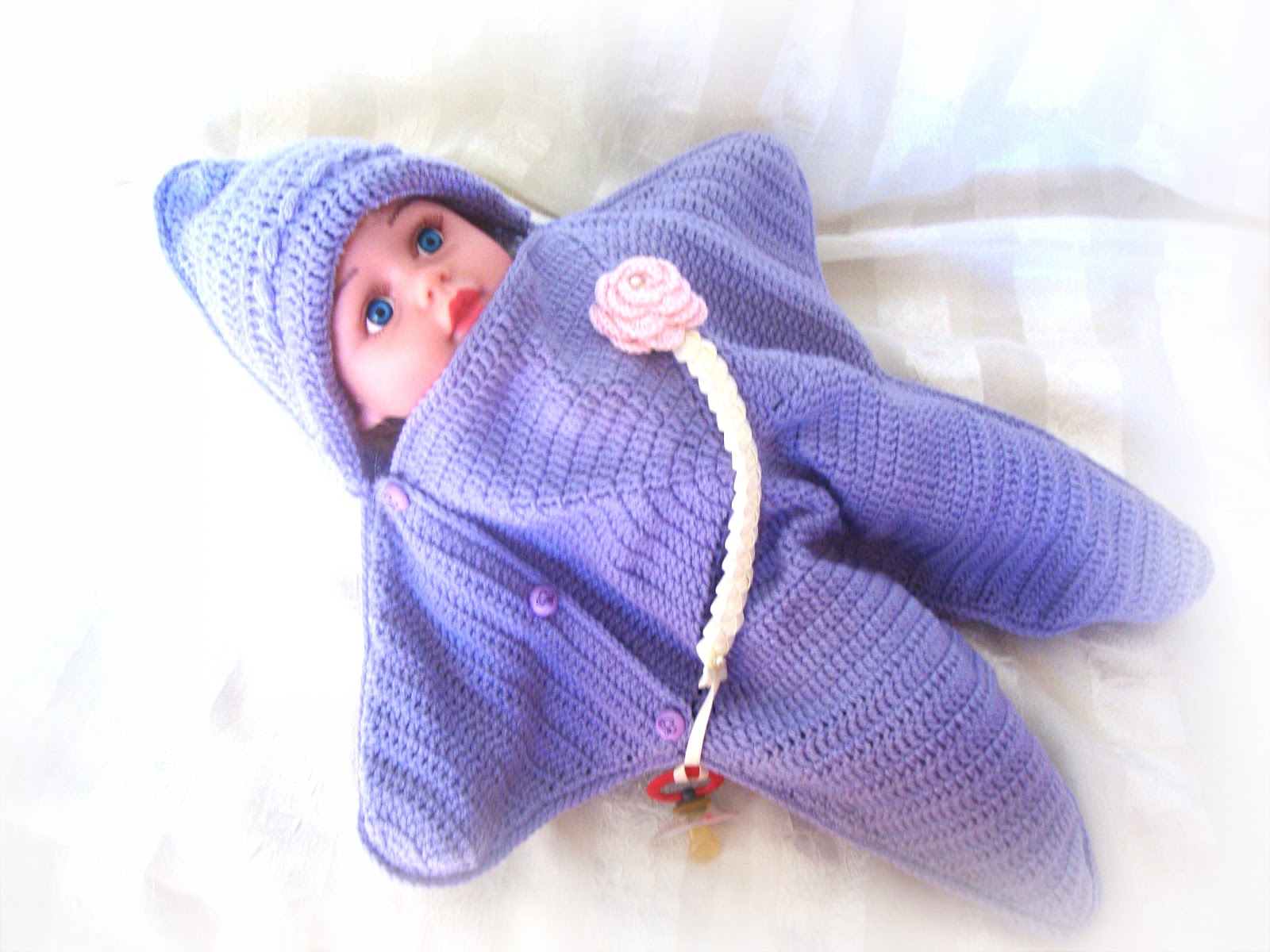 Tina's handicraft cocoon starfish, baby blanket, newborn 6 months, gift ideas,all for babies