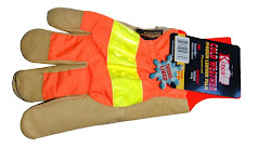 Safety Cuff Gloves - Orange, Extra Large