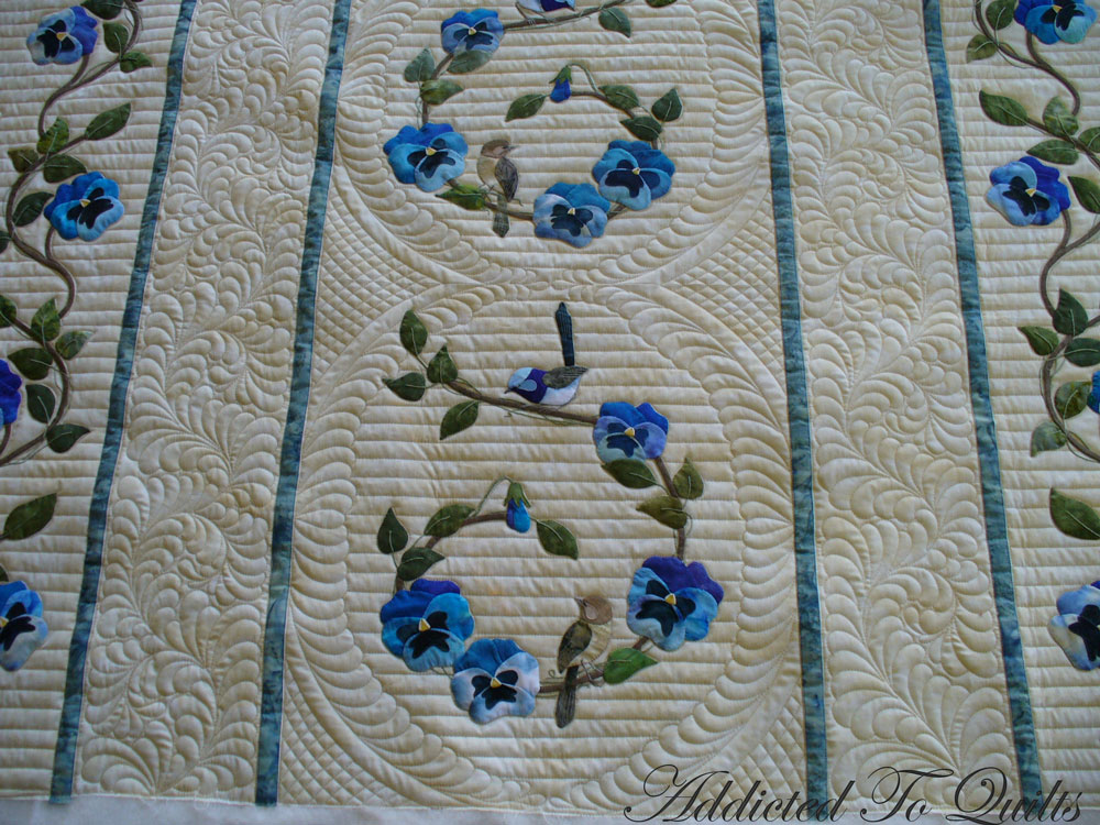 Addicted To Quilts Curved Cross Hatching to create a Circular Effect