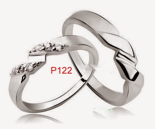 Contoh model cincin nikah palladium emas putih