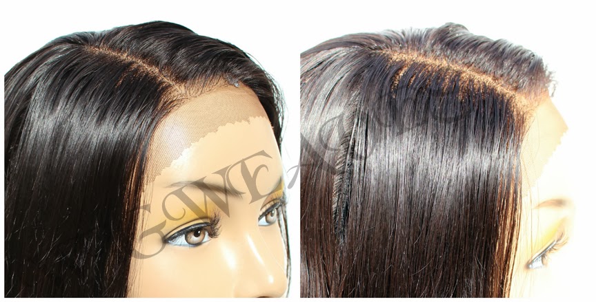  Custom  Hand Ventilation Free Parting Lace Front Wigs