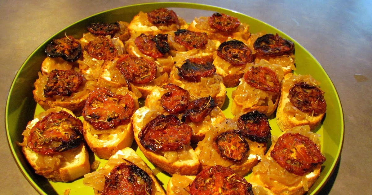 a second glance. Caramelized onion, candied tomato and goat cheese