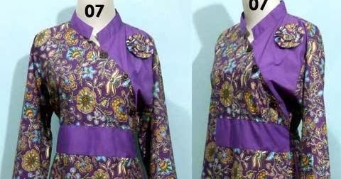gamis batik kombinasi gamis batik kombinasi