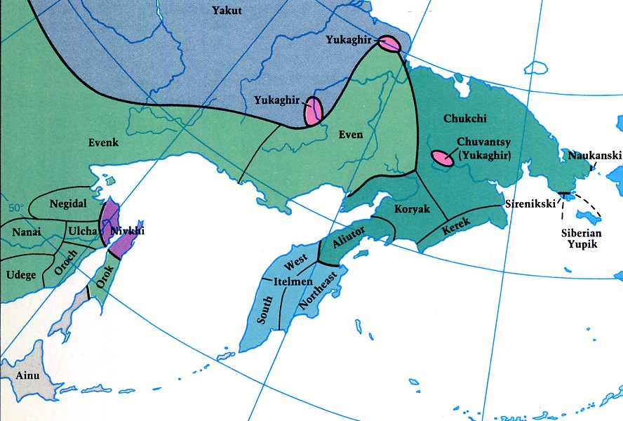 Map of Northeast Asian Languages