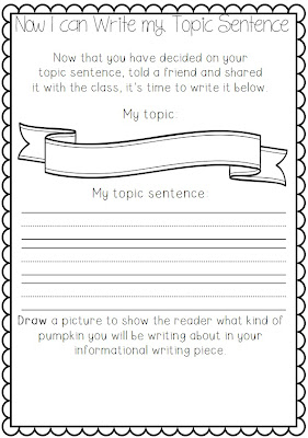 Pumpkin Themed Informational Writing for First and Second Graders