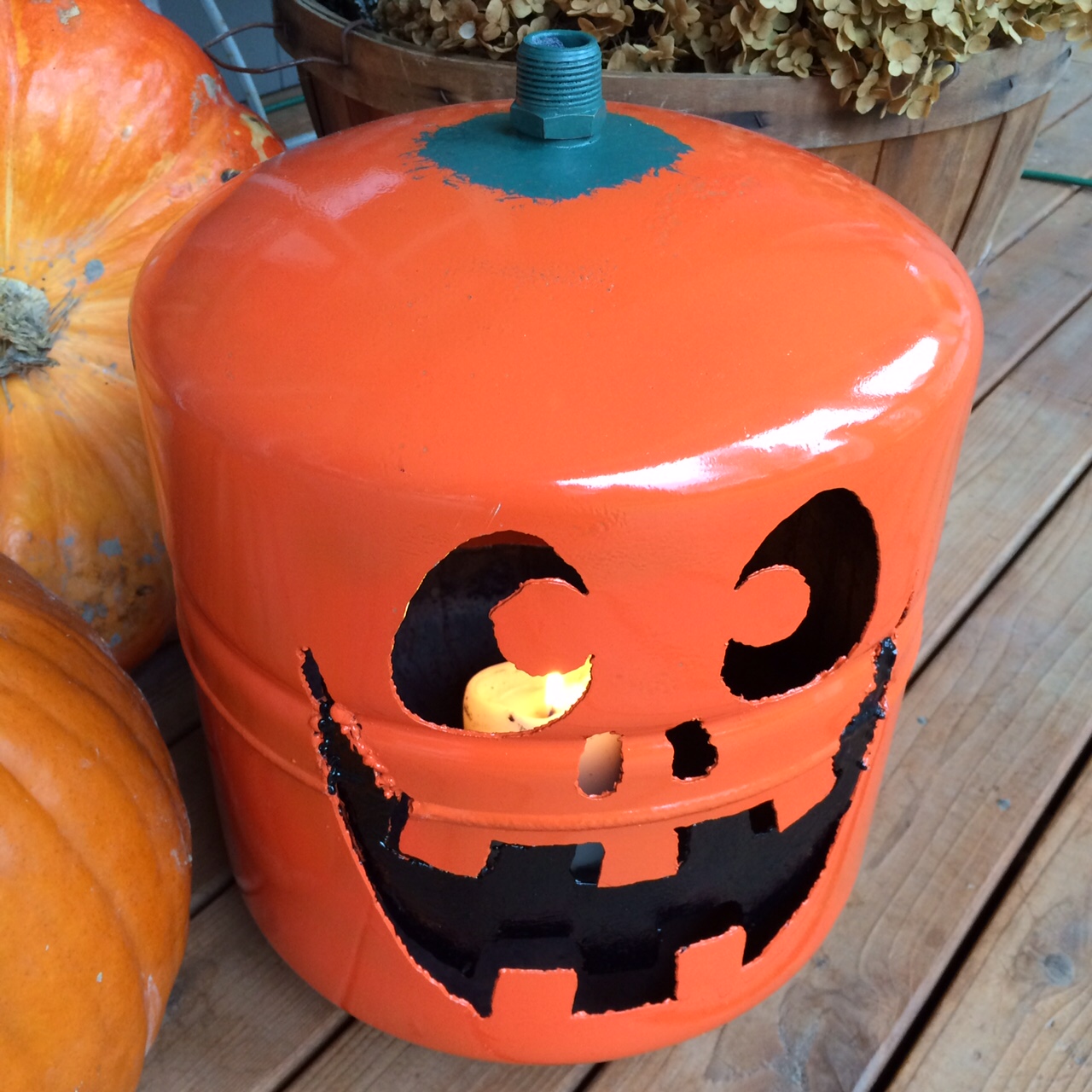 Little Farmstead {Upcycled} Propane Tank JackoLantern
