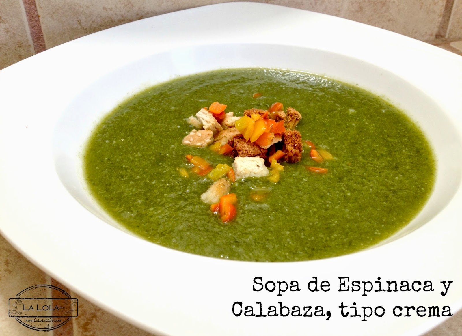 Sopa De Espinacas Y Calabaza, Tipo Crema!
