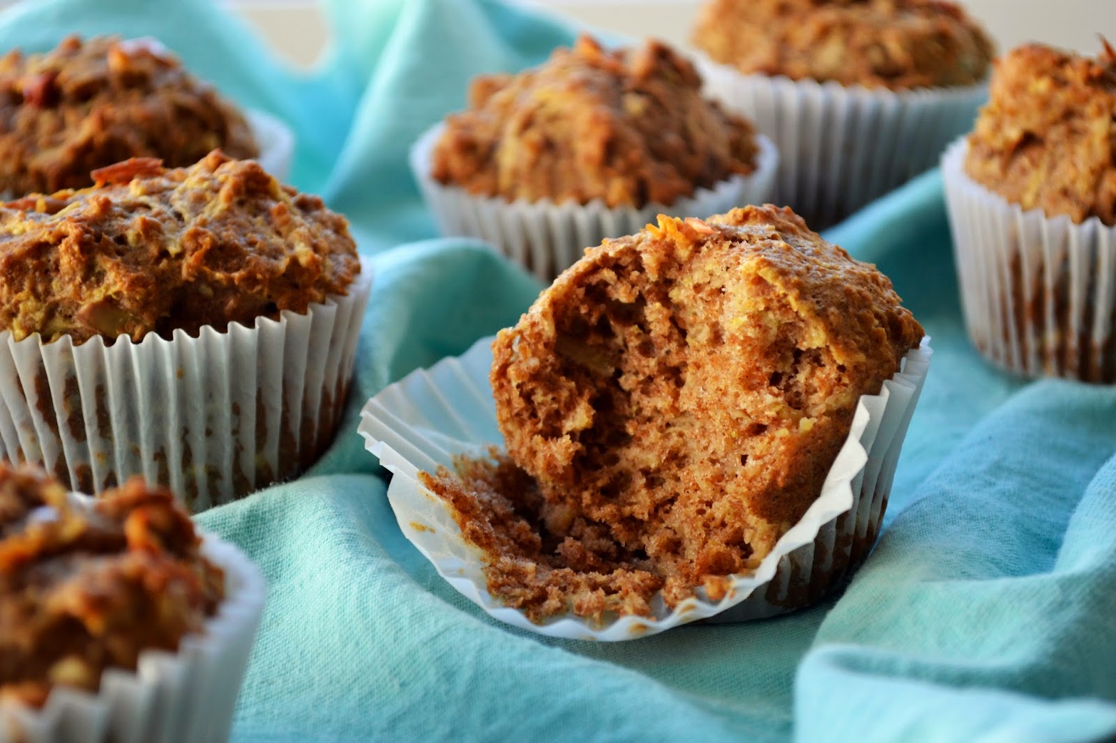Whole Grain Apple Cinnamon Muffins