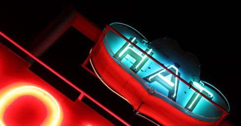 Vintage Neon Motel Signs Night Editing Luke