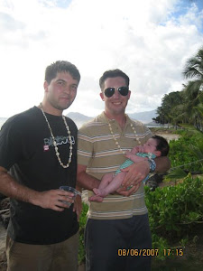 Troy Zack and Garrett at a luau 2007