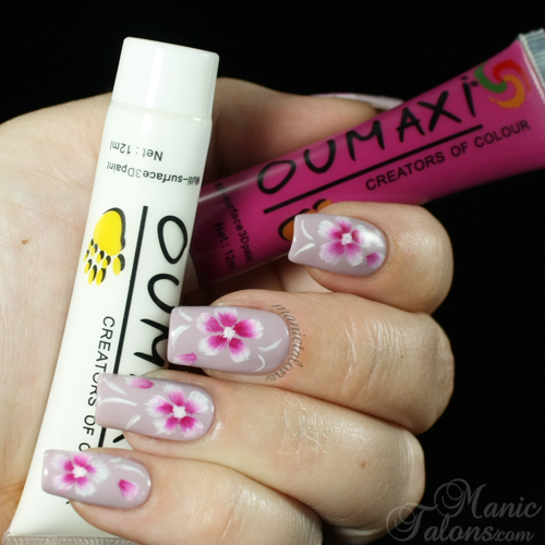One Stroke Nail Art with Oumaxi paint from Bundle Monster