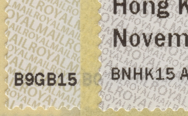 Enlargement of Hong Kong Post and Go stamps.