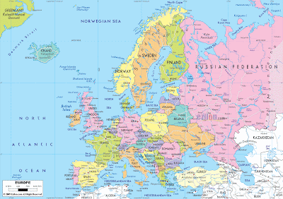 Mapa da Europa Político Regional