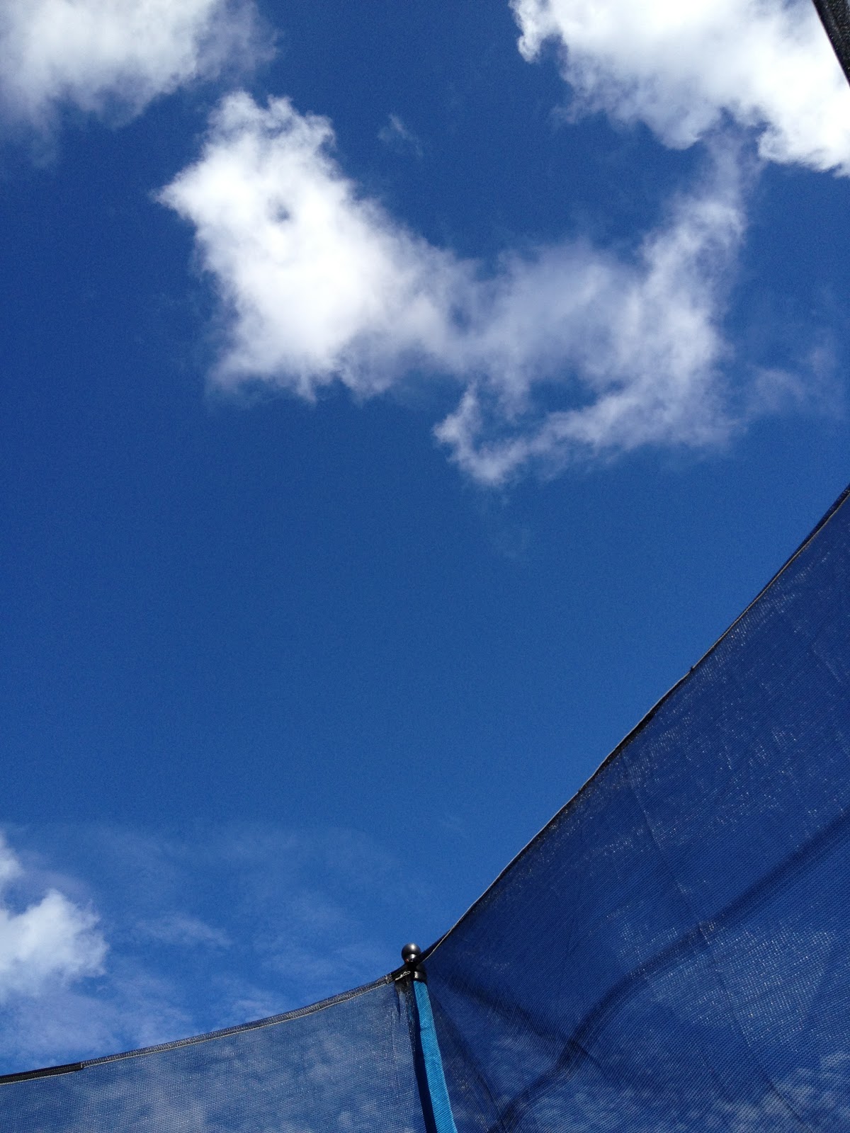 Playing and Learning Begins at Home Books on a trampoline!