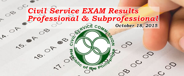 List of Passers: Region 5 - October 18, 2015 CSE-PPT (Professional) Results / Civil Service Exam - Paper Pencil Test List of Passers: Region 5 - October 18, 2015 CSE-PPT (Professional) Results / Civil Service Exam - Paper Pencil Test