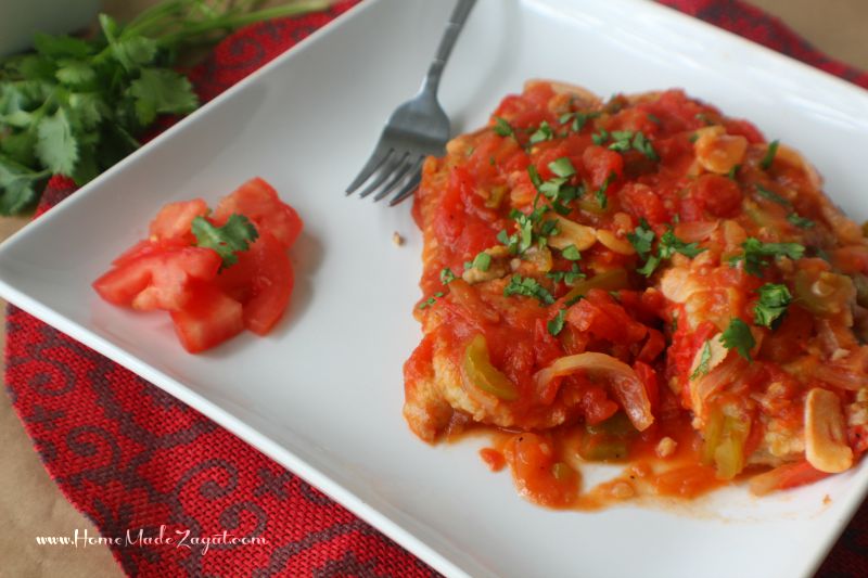 Tilapia smothered in Tomato Sauce Home Made Zagat