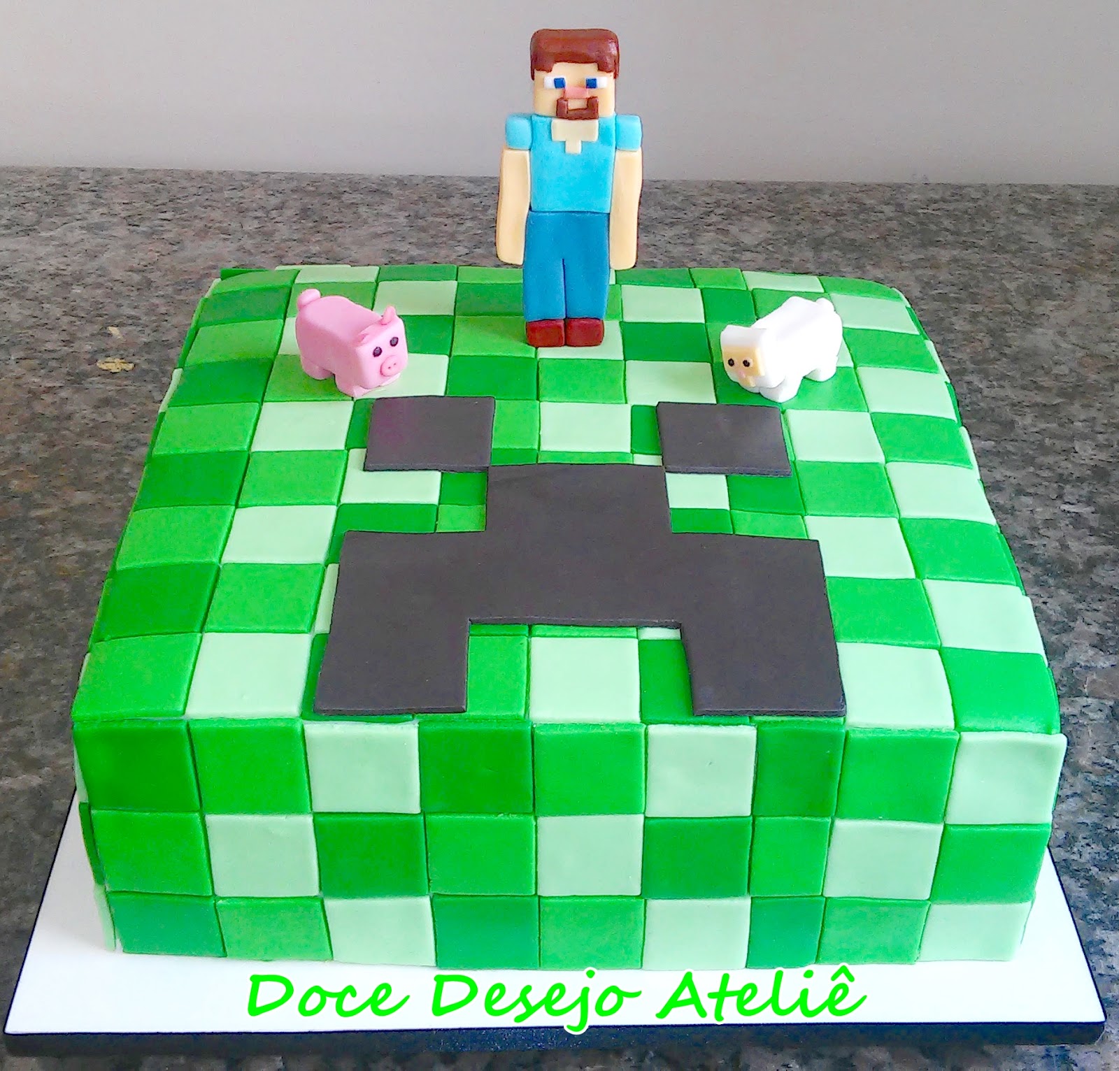 Bolo Minecraft  Tortas decoradas, Bolo minecraft, Bolo