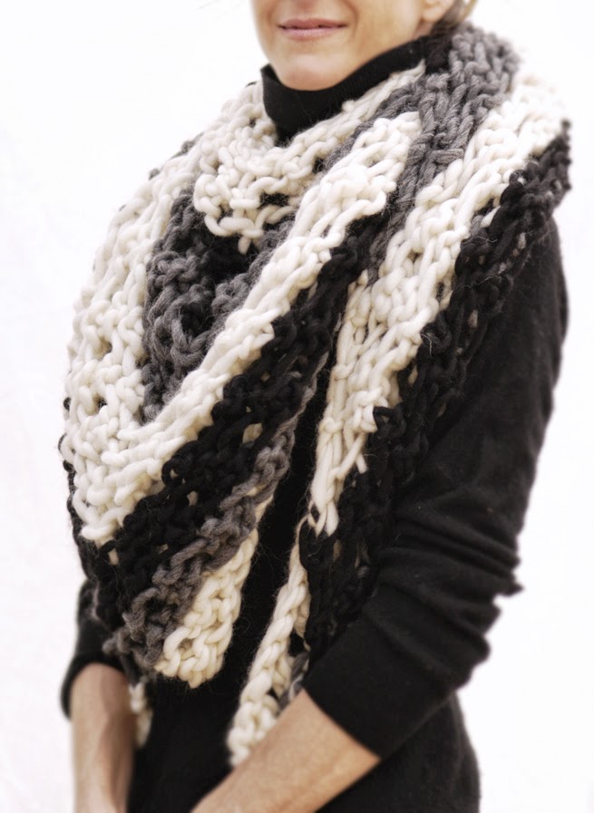 Knit 1 LA: the Scrappy Triangle Scarf
