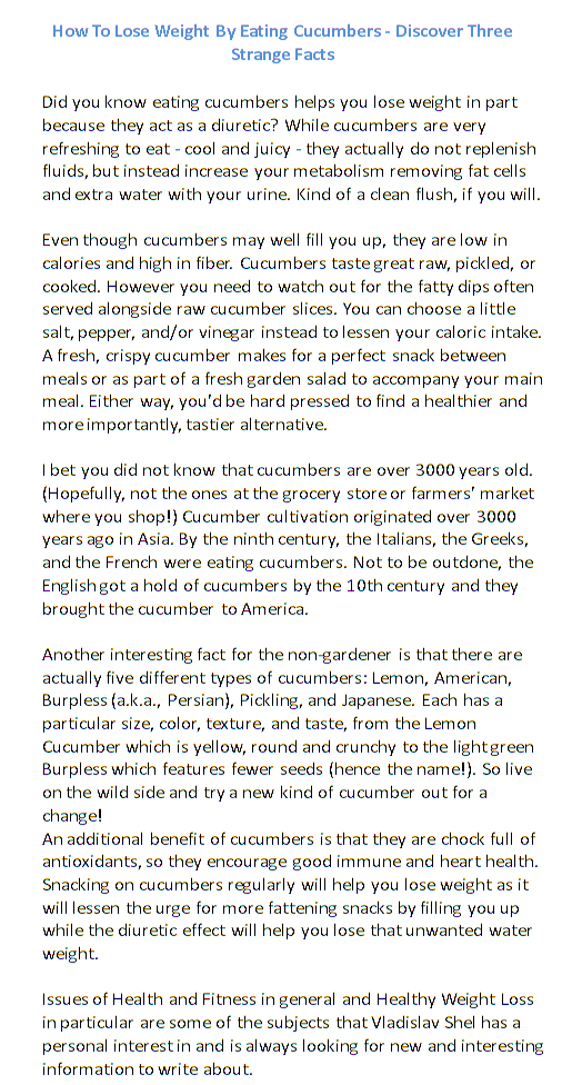 Cucumber essay image