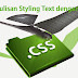 Penulisan Styling Text dengan CSS