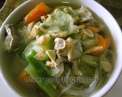 Sayur Oyong Soun Bening Cara Membuat Sayur Oyong Soun Kuah Bening Sederhana
