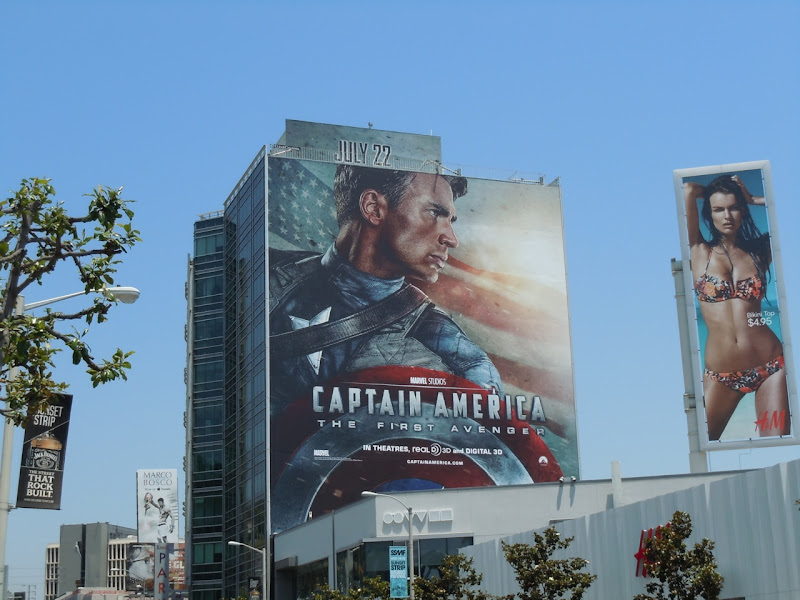 Giant Captain America billboard