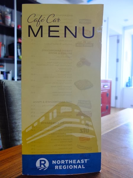 Adventures In Menu Collecting: Amtrak Cafe Car
