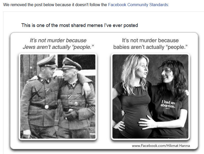 God or Absurdity Blog: Facebook Fascism - 3 Day Ban for Speaking Truth about Abortion