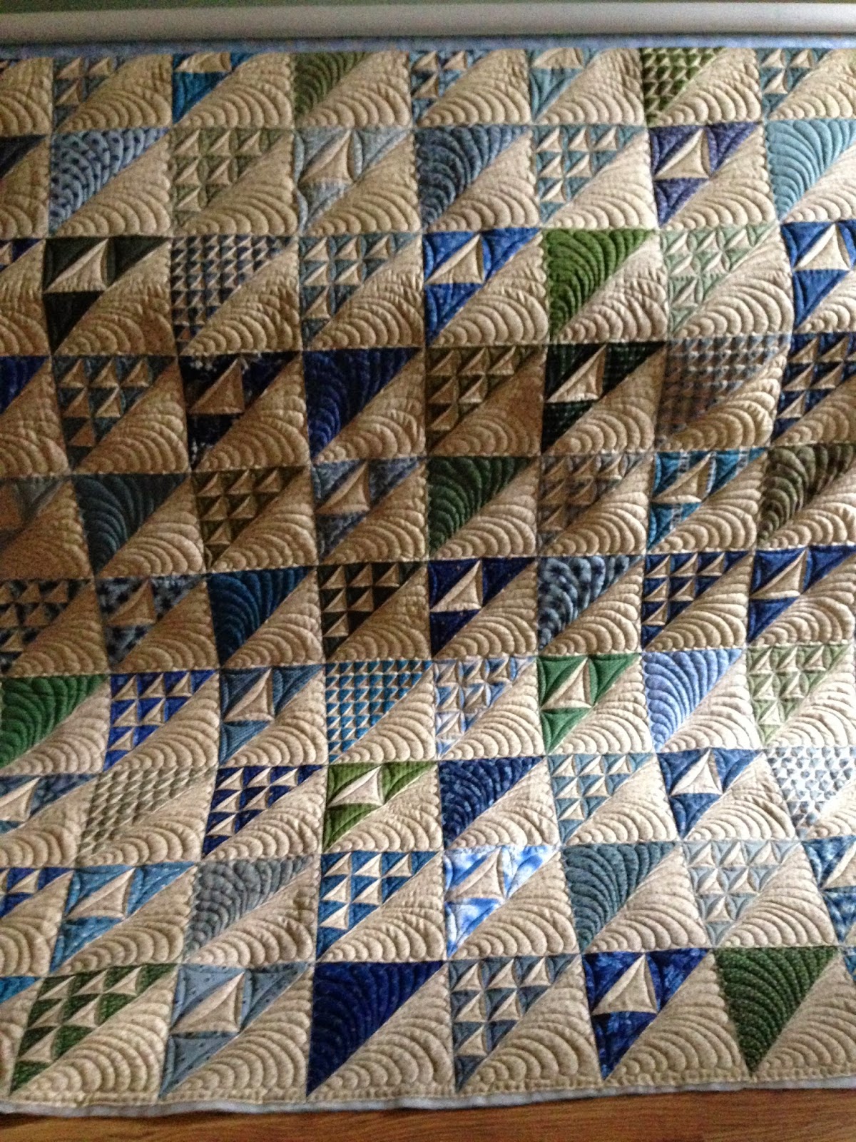 Grass Roots Quilting Free Hand Feathers