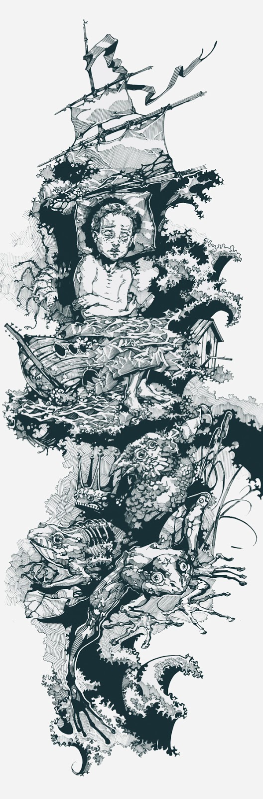 Черно-белые иллюстрации Виктора Миллера Гауса