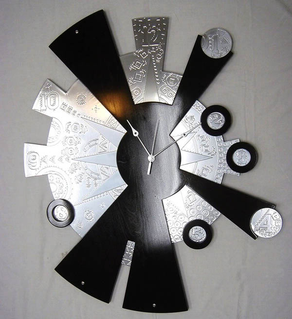 Different styles of wall clocks