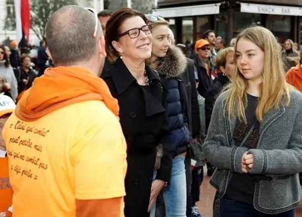 Prince Albert of Monaco, Princess Caroline of Hannover, Princess Alexandra and Beatrice Borromeo attended a charity march in Monaco, organized by "Monaco Flavien Foundation