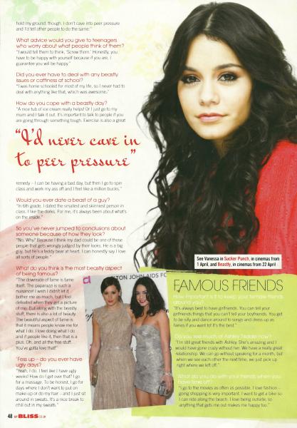 vanessa hudgens hot sexy pics bliss magazine may 2011 hot photoshoot