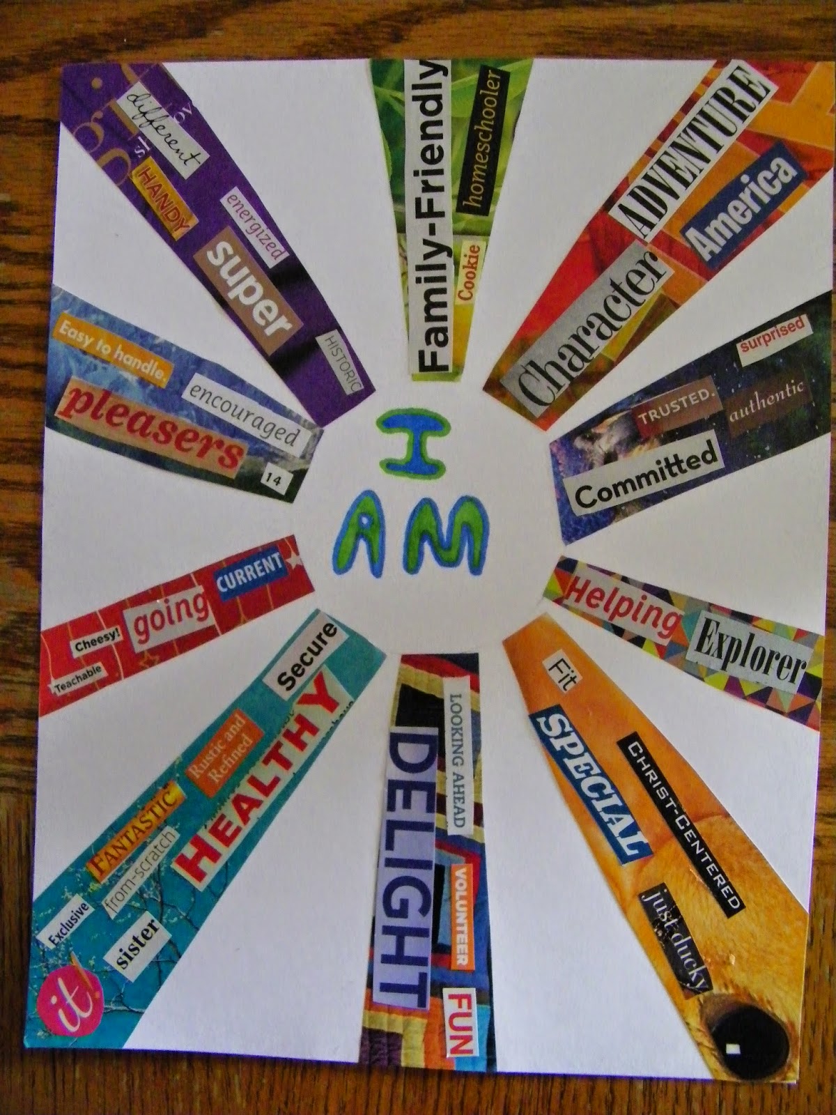 Eclectic Momma "I Am..." Collage Art Projects