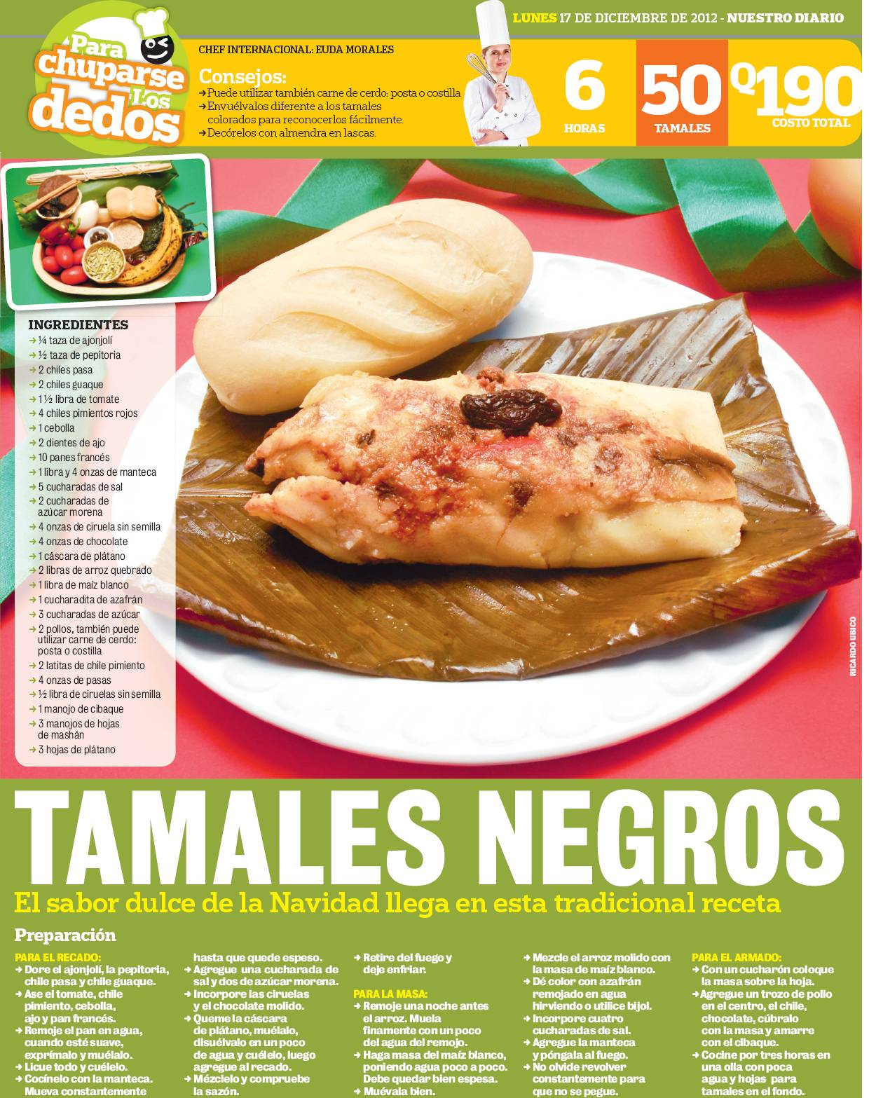 Cocinas y Recetas Tamal negro o dulce