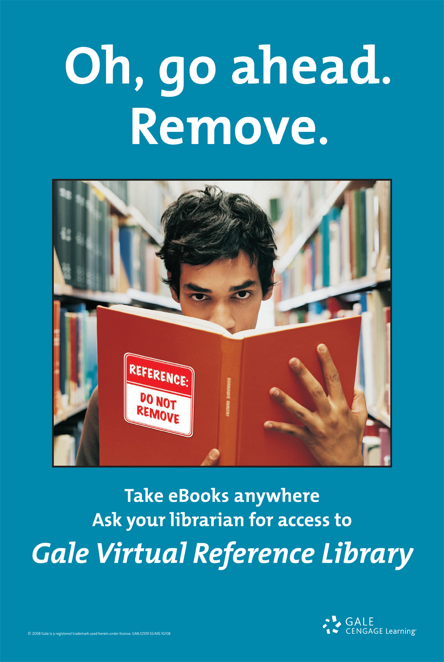 Gale Virtual Reference Library offers ebooks for students Image of a person reading a reference book