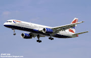 British Airways Boeing 757200 (GBPEE) lands at London Heathrow Airport, . (british airways boeing bpee lands at london heathrow airport england)