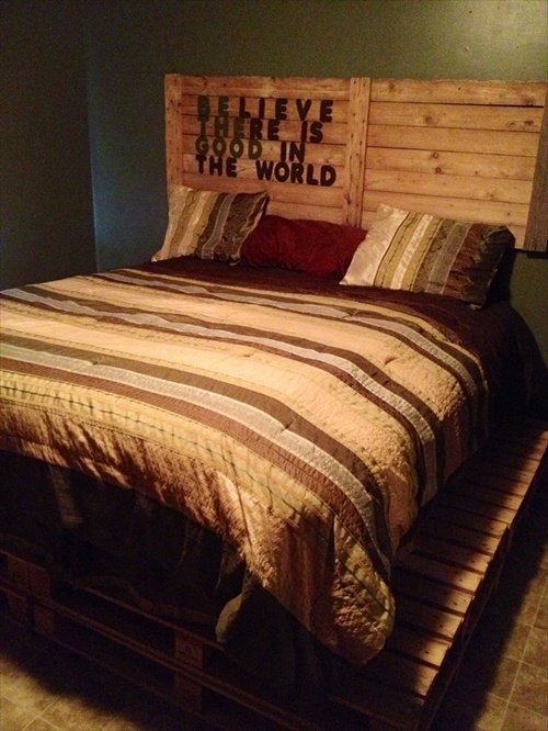 34 DIY Ideas Best Use of Cheap Pallet Bed Frame Wood