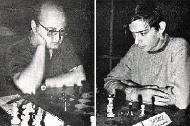 Los ajedrecistas Vicente Andrés Gimeno y Javier Sanz 
