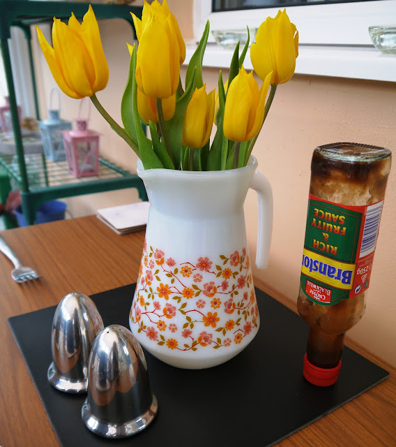 Tulips on the breakfast table
