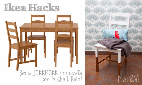 Mar&vi blog: ikea hacks: sedia jokkmokk rinnovata con chalk paint Verniciare sedie in legno