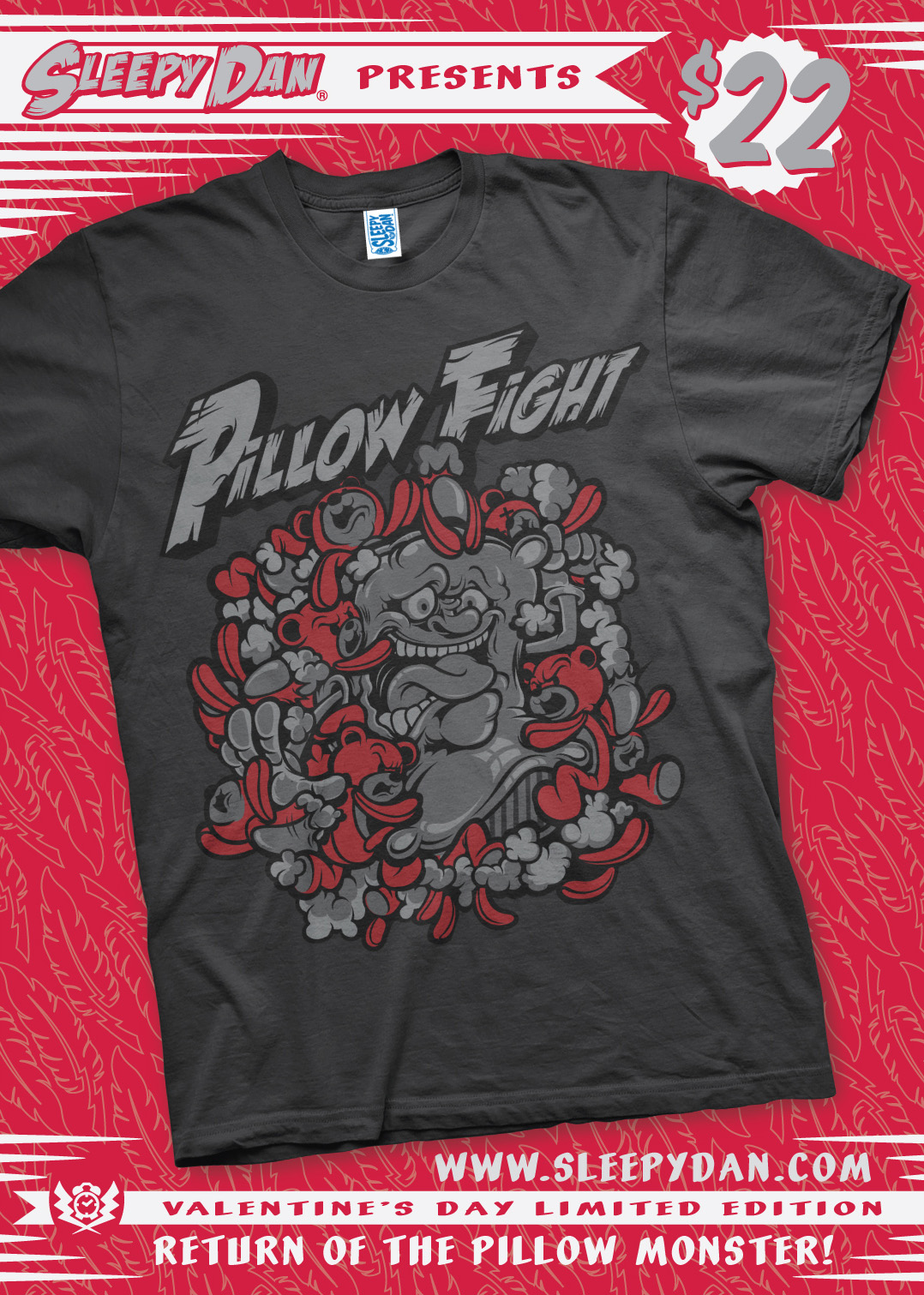 The Blot Says... Valentine’s Day Pillow Fight TShirt by Sleepy Dan